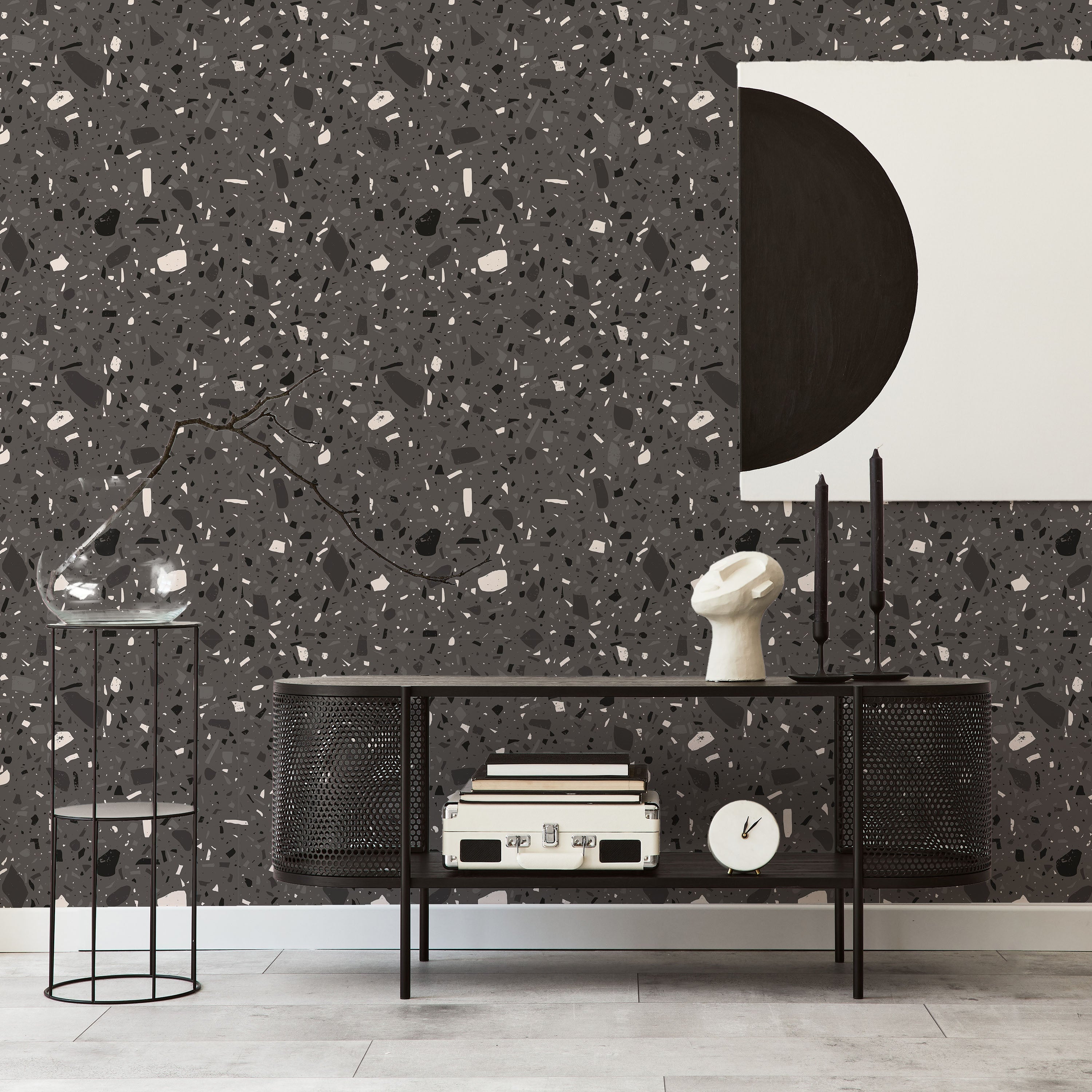 Pelēkie Akmeņi - tapešu dizains interjerā