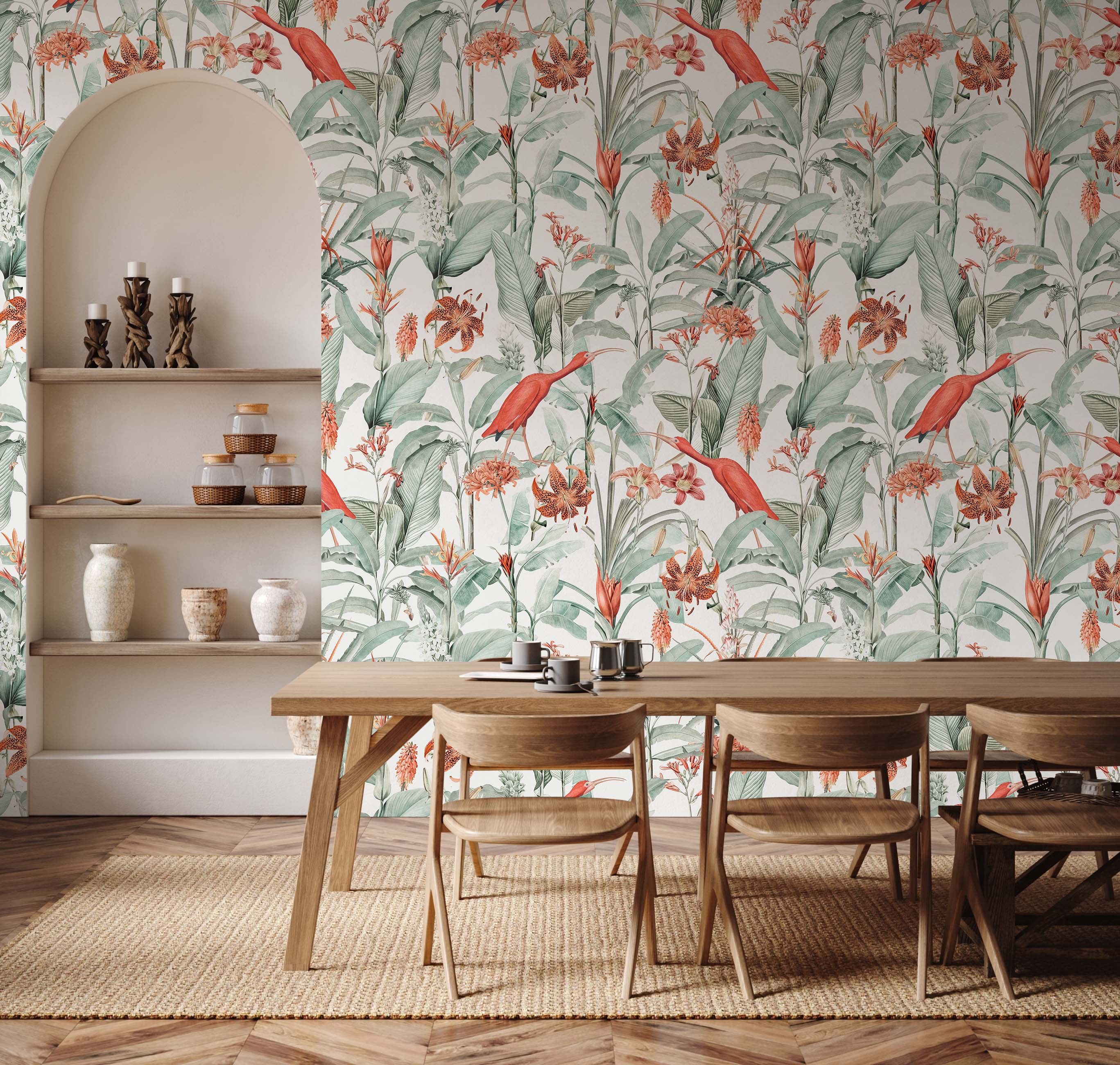 Maigās Lilijas - tapešu dizains interjerā