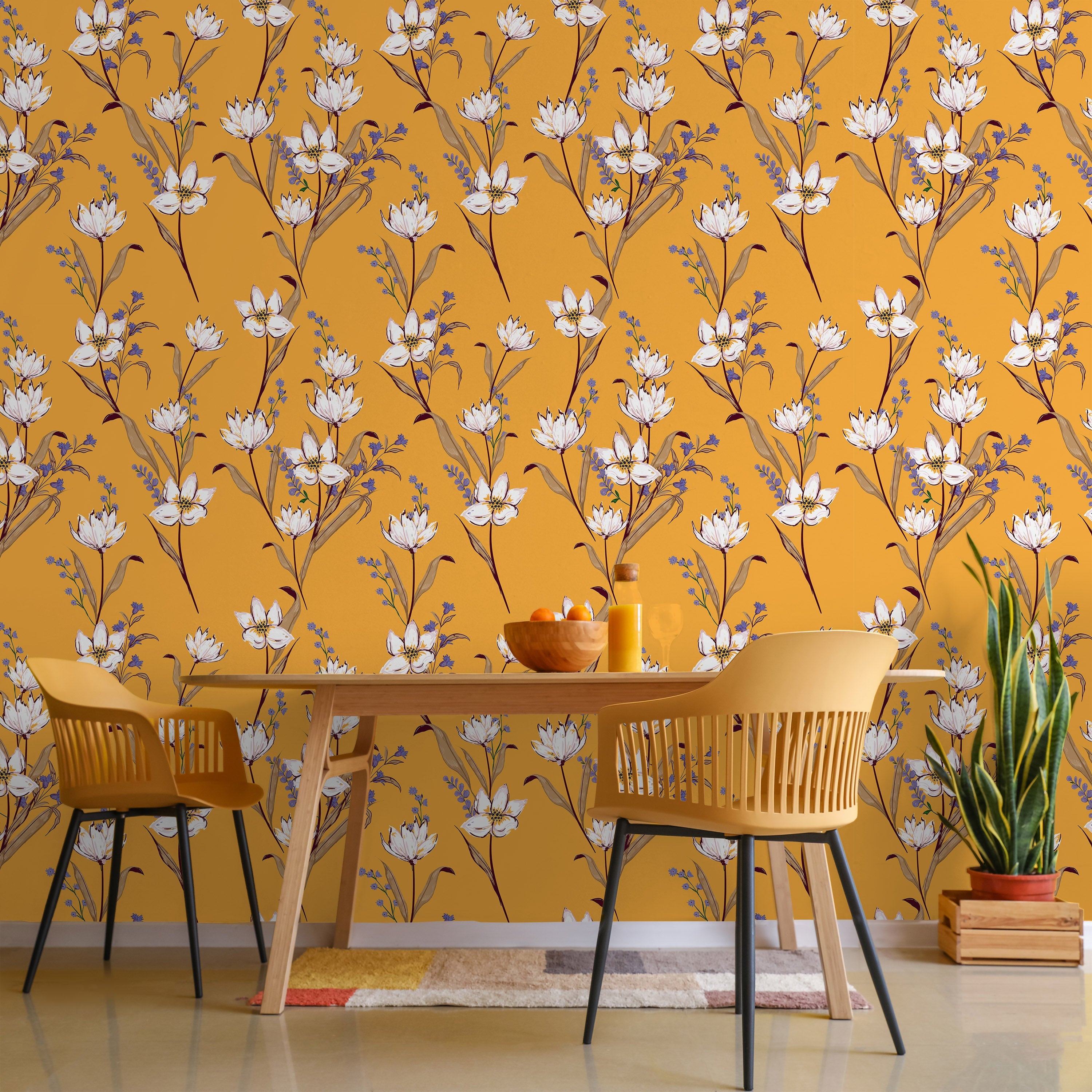 Magnolijas Saulē - tapešu dizains interjerā