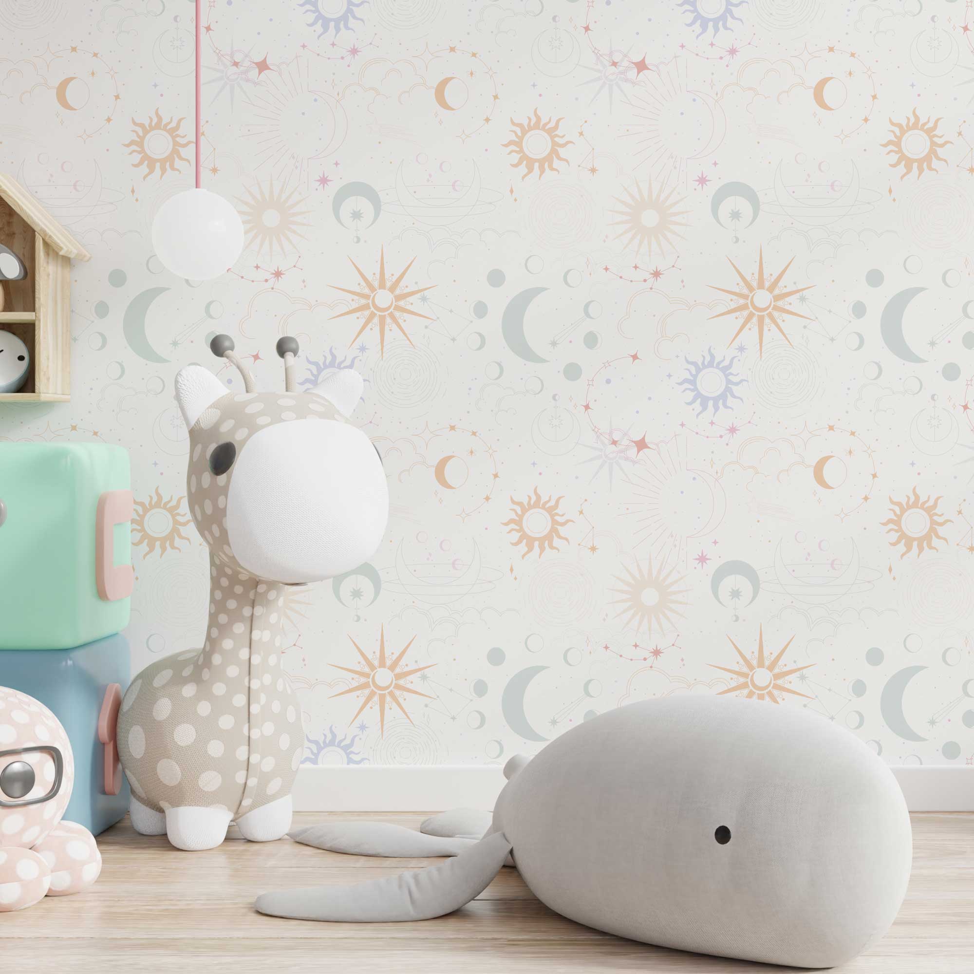 Zvaigznāji - tapetes dizains interjerā